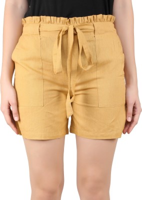 Jaipur Global Solid Women Beige Regular Shorts