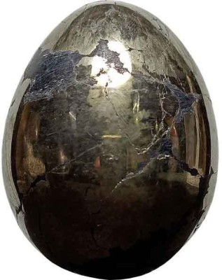 Aldmin Golden Pyrite Egg Peru Golden Beautiful Polished Carved (216 Gram) Decorative Showpiece  -  5.4 cm(Crystal, Gold)