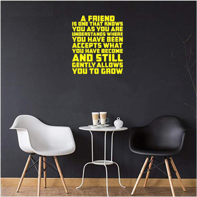 LYOMAN 59 cm afriendisone-ylw Self Adhesive Sticker(Pack of 1)