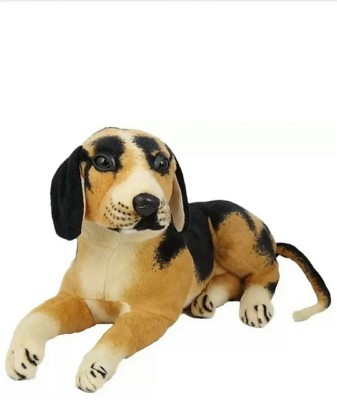 Divyanshi Enterprises Soft toy dog black beagle  - 52 cm(Brown)