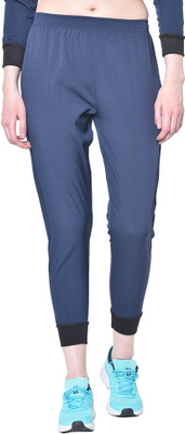 CHKOKKO Solid Women Blue Track Pants