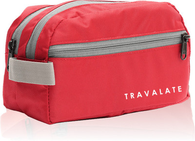 Travalate Toiletry Bag/Shaving Pouch Travel Toiletry Kit(Red, Grey)