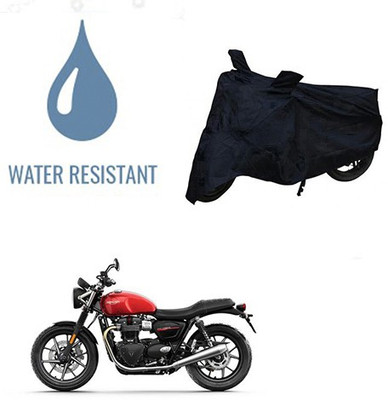 RPSENTTERPR Waterproof Two Wheeler Cover for Triumph(Twin spark, Black)