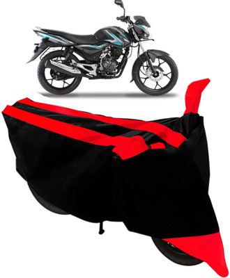 SMART BUYY Two Wheeler Cover for Bajaj(Discover 100 DTS-i, Black, Red)