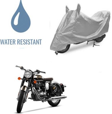 Atulit enterprises Waterproof Two Wheeler Cover for Royal Enfield(Classic Chrome, Silver)