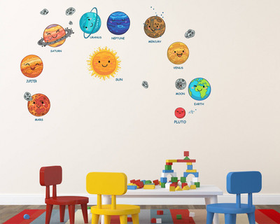 Littlebuds 155 cm Solar System Removable Sticker(Pack of 1)