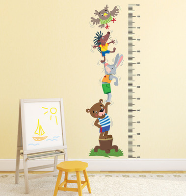 Littlebuds 130 cm Height Chart Removable Sticker(Pack of 1)
