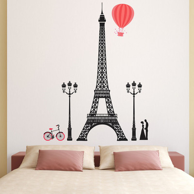 Wallzone 140 cm Efiill Tower Removable Sticker(Pack of 1)