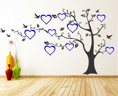 Wallzone 145 cm Heartin Photo Tree Removable Sticker(Pack of 1)