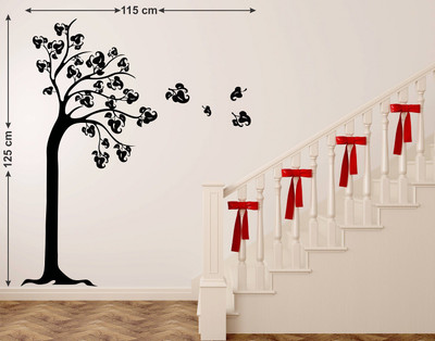 WALLSTICK 91.44 cm TREE STICKER Self Adhesive Sticker(Pack of 1)