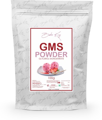 Bake King GMS Powder (Glycerol Monostearate) 100G for Ice Creams, Food Grade, GMS Powder for Making Soft, Smooth and Creamy, Anti Caking and Instant Cake Premixes, GMS Powder 100G Glycerol Monostearate (GMS) Powder(100 g)
