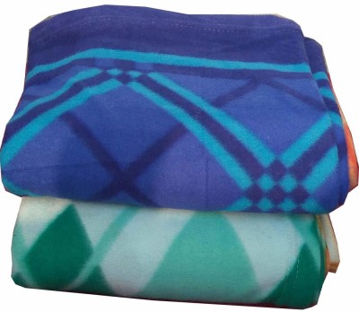 Comfytouch Floral Single Fleece Blanket for  AC Room(Polyester, Green, White, Blue, Orange)