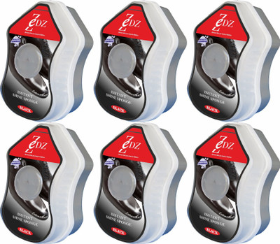 Zedz Instant Shine Sponge Black (Set of 6) Shiner(10 ml, Black)