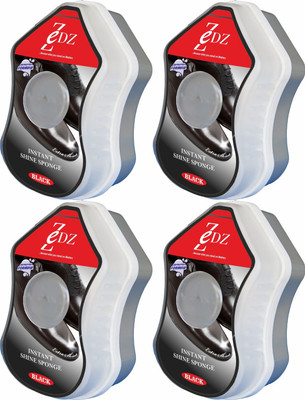 Zedz Instant Shine Sponge Black (Set of 4) Shiner(10 ml, Black)