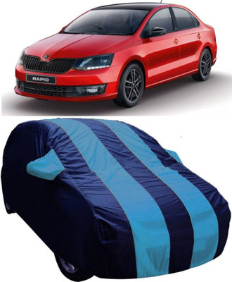 V VINTON Car Cover For Skoda Rapid (With Mirror Pockets)(Blue)