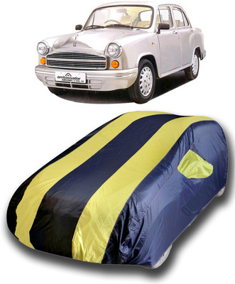 SanginiSang Car Cover For HM Ambassador MPFi (With Mirror Pockets)(Multicolor)