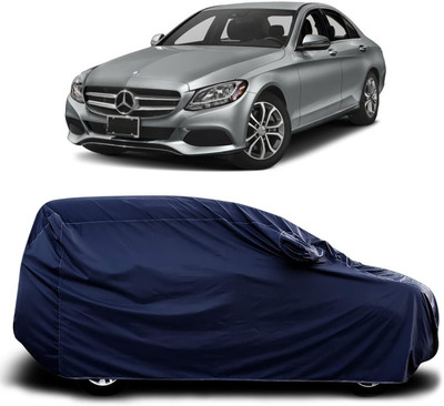 KUSHWAHA Car Cover For Mercedes Benz C-Class (With Mirror Pockets)(Blue)