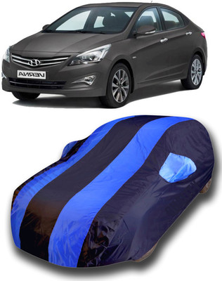 siddharth fashion Car Cover For Hyundai Fluidic Verna 4S (With Mirror Pockets)(Blue)