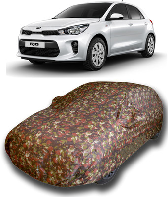 siddharth fashion Car Cover For Kia Rio (With Mirror Pockets)(Multicolor)