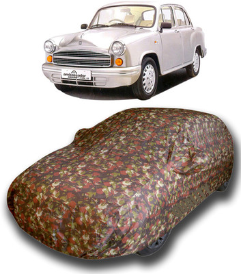 KASHYAP ENTERPRISE Car Cover For HM Ambassador MPFi (With Mirror Pockets)(Multicolor)