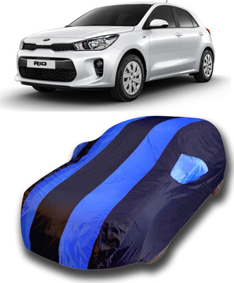 siddharth fashion Car Cover For Kia Rio (With Mirror Pockets)(Blue)