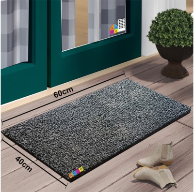AMRO HOME NEEDS PVC (Polyvinyl Chloride) Floor Mat(Grey, Medium)