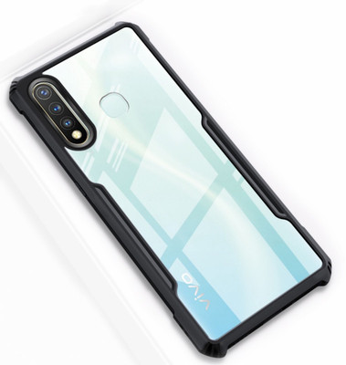 GoldKart Back Cover for Vivo Y19, Vivo U20(Black, Shock Proof, Pack of: 1)