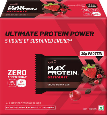 RiteBite Max Protein by RiteBite Max Protein Ultimate Choco Berry 30g Protein Bar Box(6 x 100 g)