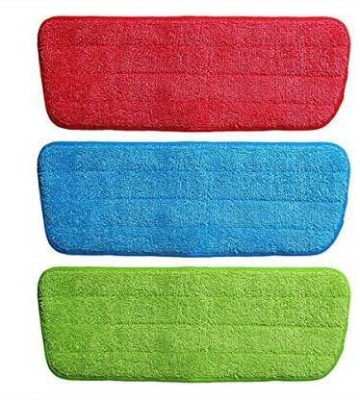 kakustore 3pcs Microfiber Flat Pros Reusable Spray Mop Replacement Pads Heads for Wet/Dry Mops for Floor Cleaning and Scrubbing Wet and Dry Microfiber Cleaning Cloth(3 Units)