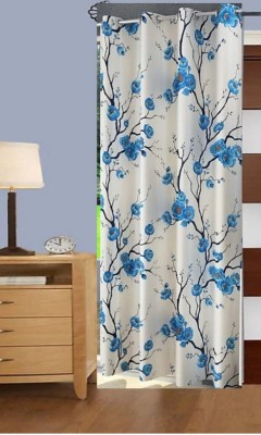 Sehbhagi 153 cm (5 ft) Polyester Blackout Window Curtain Single Curtain(Printed, Blue)