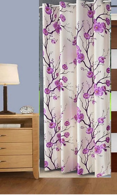 Sehbhagi 153 cm (5 ft) Polyester Semi Transparent Window Curtain Single Curtain(Printed, Purple)