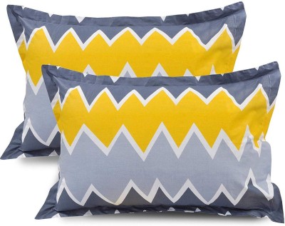 Luxury Trends Cotton Pillows Cover(Pack of 2, 50 cm*73 cm, Grey)