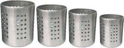 FAAS Empty Cutlery Holder Case(Silver  Holds 4 Pieces)