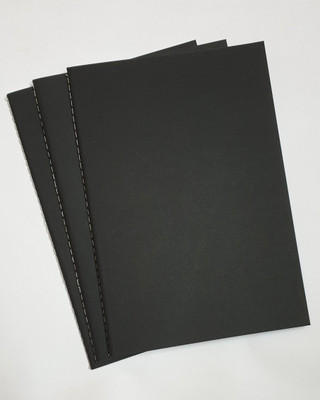 INNAXA Black Pack of 3 A5 Notebook Blank 64 Pages(Black, Pack of 3)