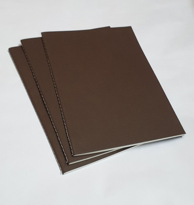 INNAXA Chocolate Brown Pack of 3 A5 Notebook Blank 64 Pages(Chocolate Brown, Pack of 3)
