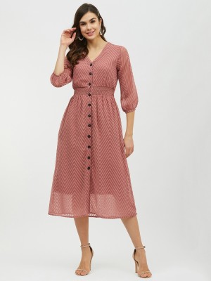 HARPA Women A-line Pink Dress