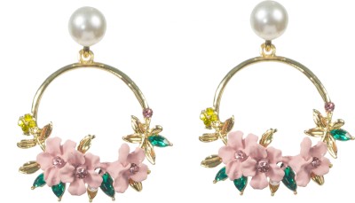 Mizorri Stylish Pearl Metal Drops & Danglers