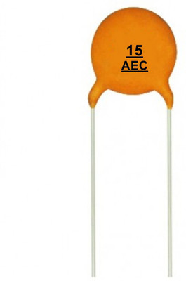 e4u 15pF 50V Radial Ceramic Disc Capacitor - 100 No's Electronic Components Electronic Hobby Kit