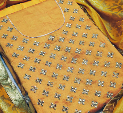 Kimisha Cotton Silk Embellished Salwar Suit Material