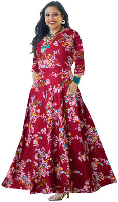 JWF Anarkali Gown(Maroon)