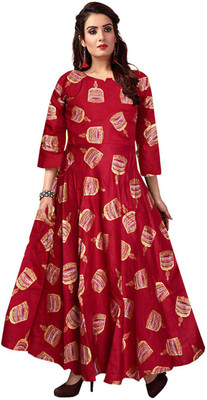 MUDRIKA Anarkali Gown(Maroon)