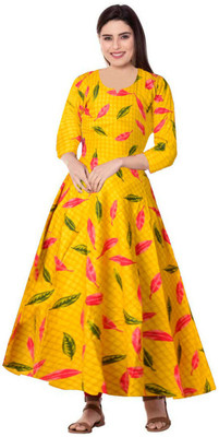 JWF Anarkali Gown(Yellow)