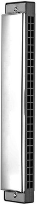 PNC Tremolo Harmonica Performance Harmonica Mouth Organ 24 Holes 48 Tones C Key With Black Box (Silver)(silver)