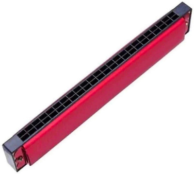 PNC Mouth Organ 24 holes Key of C With 48 Tones Harmonica Imported Elegant Mouth Organ Harmonica For Kids/Beginners (Red)(red)