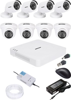 HIKVISION 1080p HD 8 CHANNAL DVR DS-HGHI-F1 & 4Pcs DOME 1MP (720p) DS-COT-IRP 4Pcs BULLET 1MP (720p) DS-COT-IRP Camera COMBO KIT Security Camera(8 Channel)