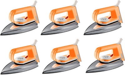 Usha EI 2102 pack of 6 1000 W Dry Iron  (Orange and silver)