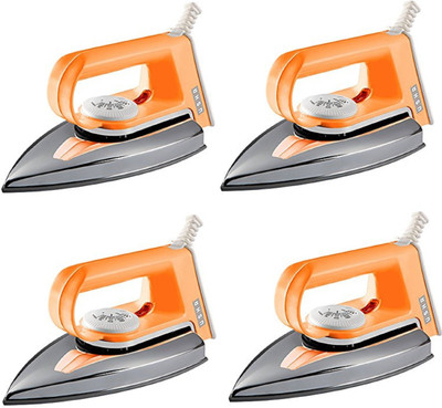 Usha EI 2102 pack of 4 1000 W Dry Iron  (Orange and silver)