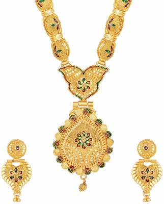 Shining Diva Metal Gold-plated Gold Jewellery Set(Pack of 1)