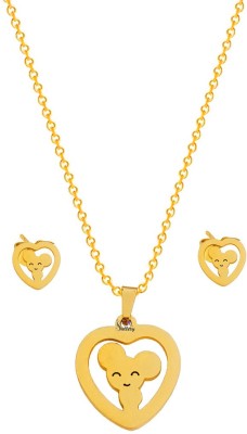 Sullery Stainless Steel Gold-plated Gold Jewellery Set(Pack of 1)