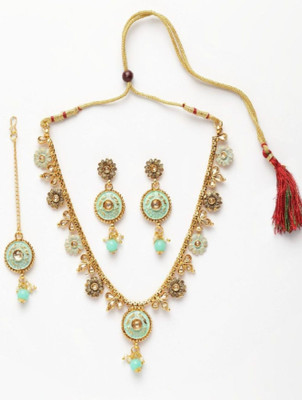 Styylo Jewels Alloy Gold-plated Turquoise Jewellery Set(Pack of 1)